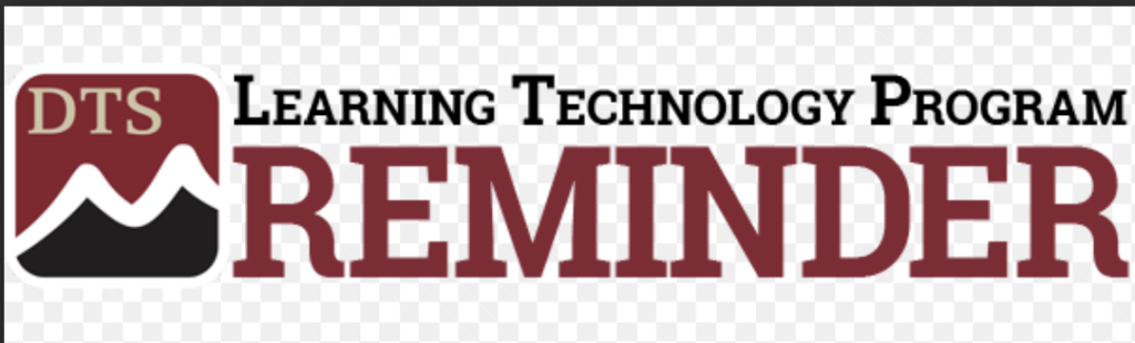 DTS Learning Technology Program logo featuring the word "REMINDER" prominently displayed.
